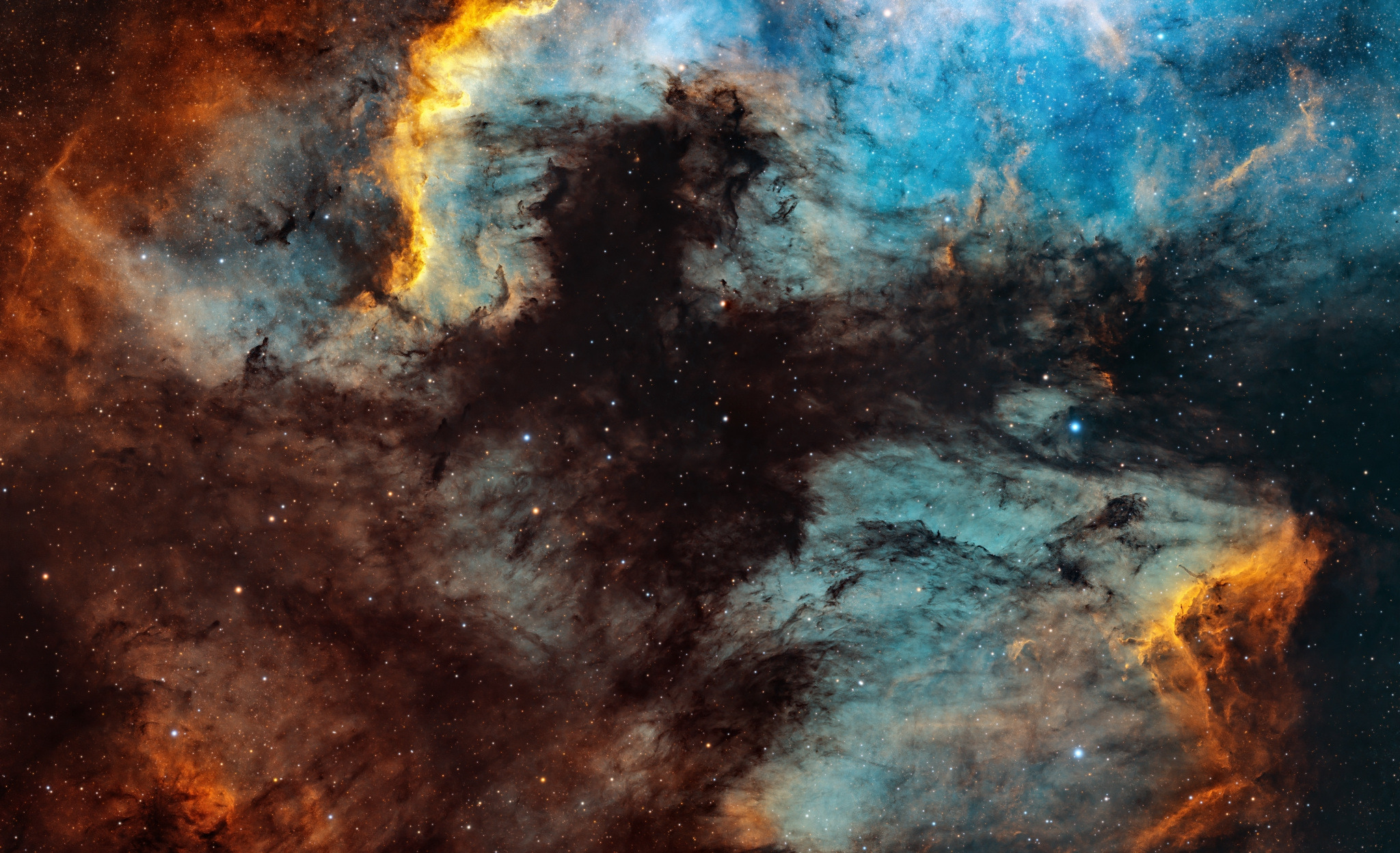 Северна Америка и Пеликанът (NGC 7000 / IC 5070)